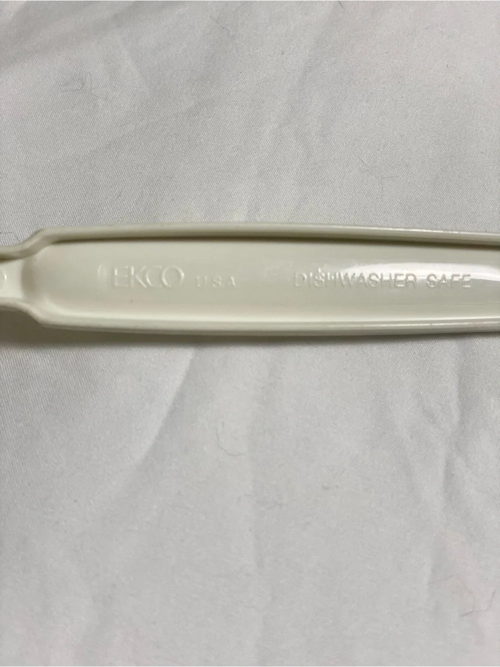 VTG EKCO White Plastic Pasta Spaghetti Server Spoon Solid Dishwasher Safe USA